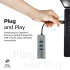 Promate GigaHub-C Multiport USB-C Hub with 1000Mbps Ethernet Adapter with Ultra-Fast 3 USB Ports, 5 Gbps Data Transfer Speed